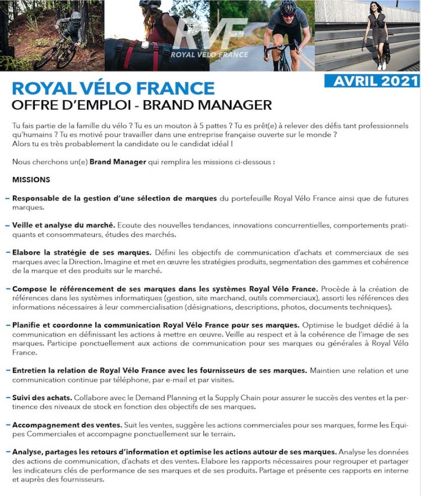 Royal V lo France recrute